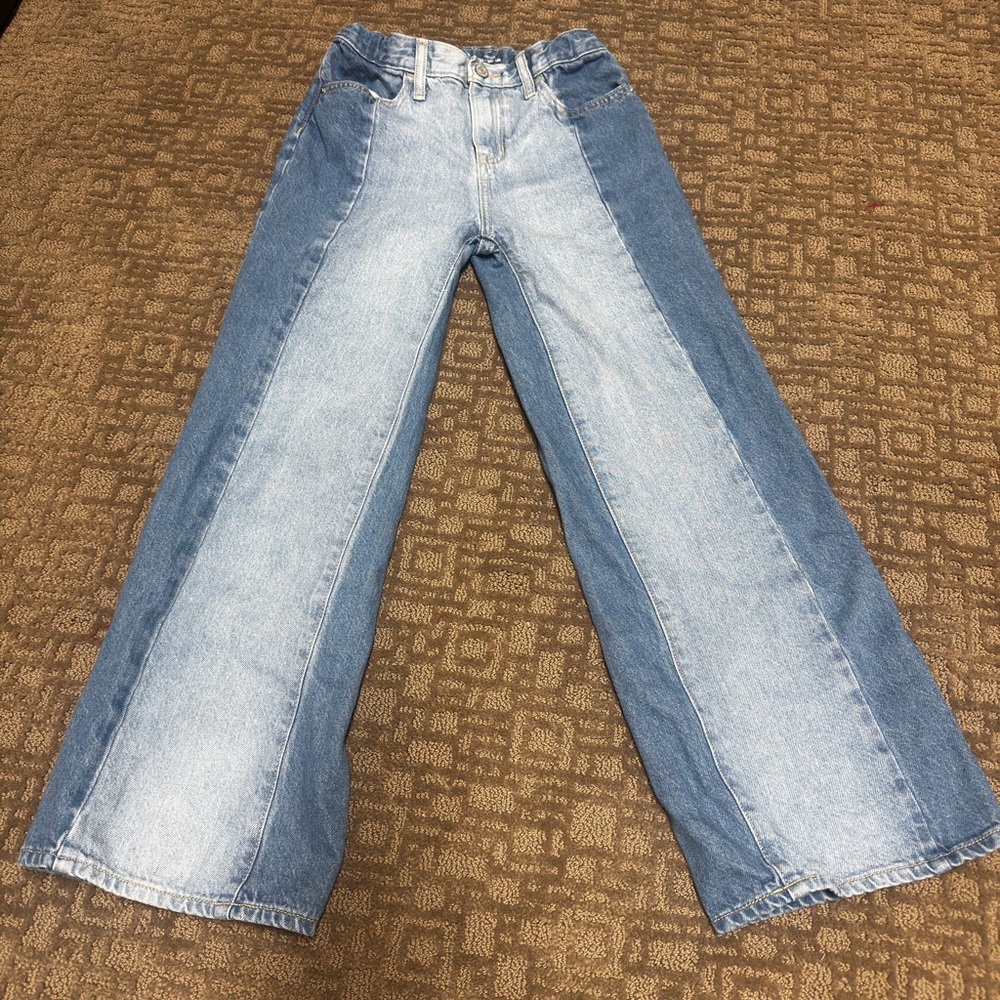 Old Navy Two-Tone Blue Wide-Leg Kids Jeans